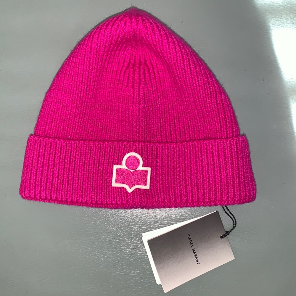 Isabel Marant Isable Marant Bayle Logo Merino Wool Beanie